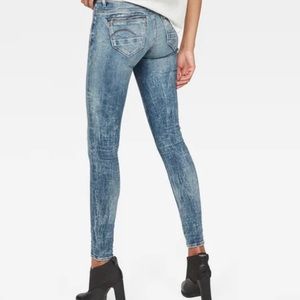 NWOT G-Star Raw women midge zip mid skinny jeans size 24